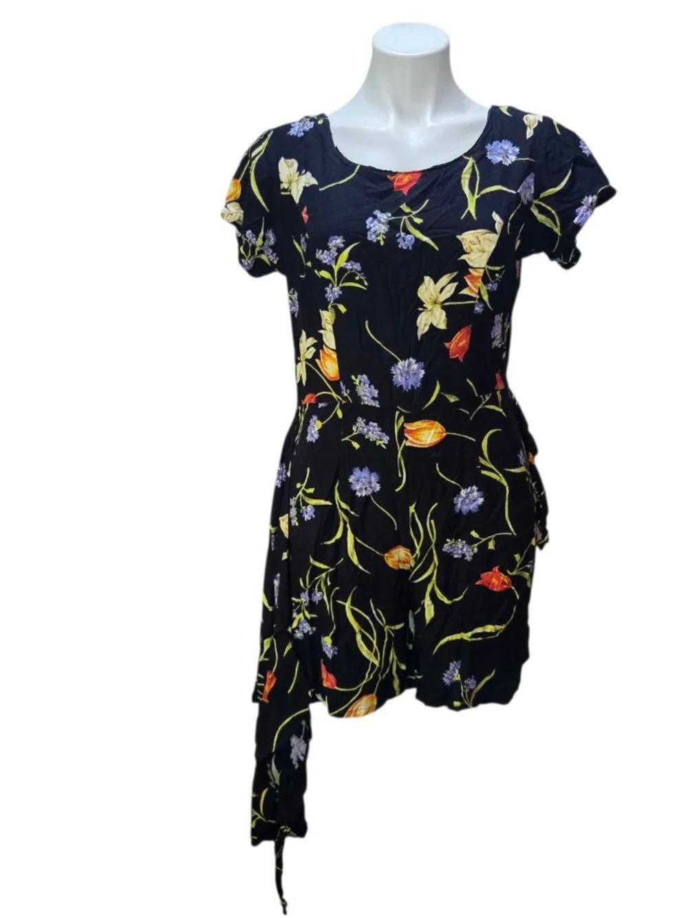 Vintage In Style Romper Playsuit Skort Shorts Wrap Size Medium 90s